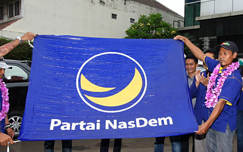 Caleg NasDem Disambut Meriah